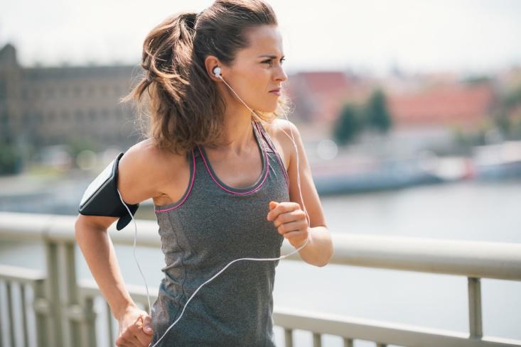 Woman running outside Luxafor