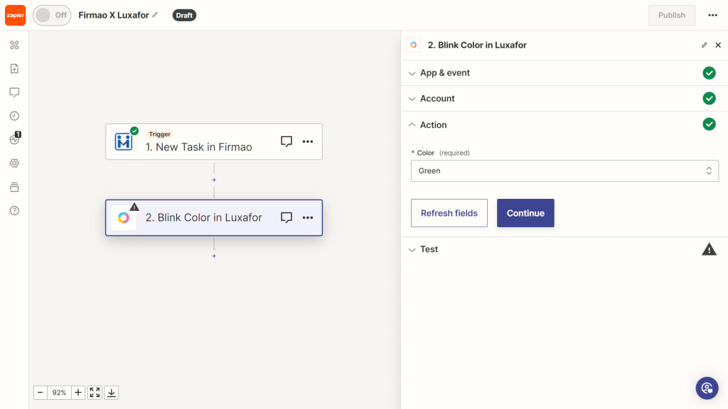 Luxafor Firmao Zapier integrations