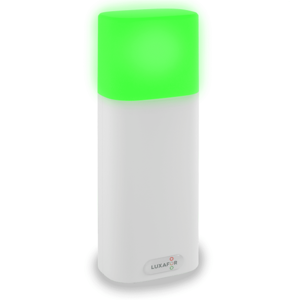 Luxafor Bluetooth Pro is a wireless LED busy light that connects to your computer or mobile device via Bluetooth.